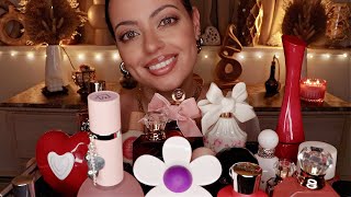 ASMR PERFUME COLLECTION  Date NightValentines Perfume Tray Picks Glass Tapping Liquid Sounds [upl. by Leilamag247]