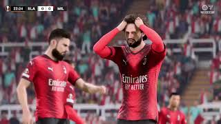 FC 24 Gameplay  Slavia Praha  AC Milan  Europa League  20232024 [upl. by Ferwerda194]