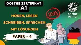 Goethe Zertifikat  Start Deutsch A1 Modelltest Paper  4  German A1 Exam Pattern [upl. by Culhert434]