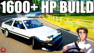 Forza Horizon 4 Toyota AE86 1600 HP 2JZ DRIFT BUILD ALL CUSTOMIZATION FEATURES [upl. by Eihcir597]