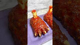 Monster Feetloaf halloweenfood halloweenfoodideas feetloaf shorts [upl. by Beitz]