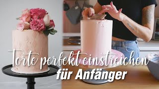 😊Torte einstreichen mit Mascarpone Buttercreme  einfach und schnell [upl. by Kirk]