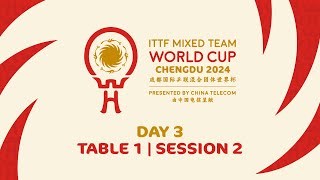 LIVE  T1  Day 3  ITTF Mixed Team World Cup 2024  Session 2 [upl. by Verada]