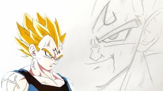 Comment dessiner Majin VEGETA  Dessin à gagner si 200 like avant dimanche voir description [upl. by Maximilianus]