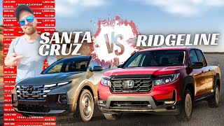 Honda Ridgeline vs Hyundai Santa Cruz I MADE 15 CALCULATIONS SO YOU WOULDNT HAVE TO [upl. by Salman275]