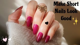 How to Make SHORT NAILS Look Good ✨️ nailcare [upl. by Selrahcnhoj587]