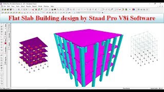 Flat slab Building design by Staad pro V8i Software [upl. by Baillie]