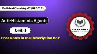 AntiHistaminic Agents  Semester5  Lecture1  Fit Pharma [upl. by Joletta247]