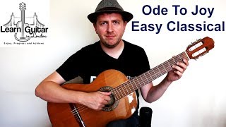 Ode To Joy  Easy Beginners Classical Guitar Tutorial  Beethoven  Drue James [upl. by Daley]