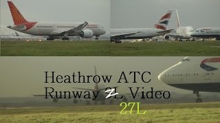 ATC Pilot Communications Windy London Heathrow Airport American 777 Air Canada A330 5th Dec [upl. by Ydoj654]