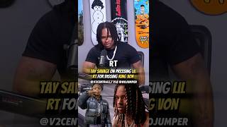 Tay Savage On Pressing Lil RT For Dissing King Von kingvon lilrt [upl. by Airres]