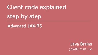 Advanced JAXRS 15  Client Code Explained Step By Step [upl. by Aekahs]