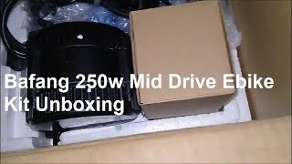 Bafang 250w Mid Drive Ebike Kit BBS01B BBS02B Unboxing [upl. by Brade3]