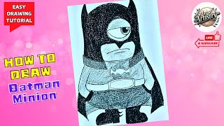 Pencil drawing Batman Minion for Beginners  Easy Pencil Sketch Tutorial  Pencil Artistry [upl. by Attiuqehs]