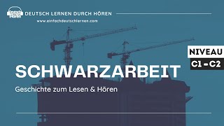 332 Geschichte zum Lesen amp Hören  Thema Schwarzarbeit  Deutsch lernen durch Hören  C1  C2 [upl. by Jolda]