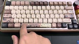 Akko MU02 Soundtest Original keycap with Akko Rosewood Switches [upl. by Daffy326]