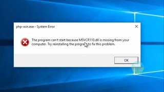 How to Fix Error MSVLR110 dll System Error The program cant start because [upl. by Suilmann309]