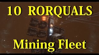 10 Rorqual mining fleet with PANIC activation  EVE Online [upl. by Leggat]