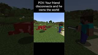 Pov Your Friend Host the World 😭 minecraft shorts [upl. by Notlew]