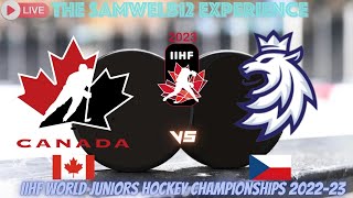 🔴CANADA vs CZECHIA live  Play by PLay  WJC 2023 IIHF World Juniors 1226 [upl. by Lanuk]