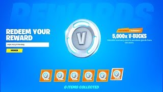 REDEEM THE 30000 VBUCKS CODE in Fortnite Free VBucks [upl. by Modla]