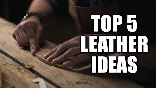 TOP 5 DIY Leather Craft Ideas 2021  NewMan DIY [upl. by Fanya400]