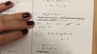 2019 345 AYT Matematik Polinom Test2 Anlatımlı Çözümleri [upl. by Debora]