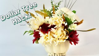 Dollar Tree Hack Fall Pumpkin Wedding Centerpiece  Weddings on a Budget  DIY Tutorial [upl. by Eelinnej49]