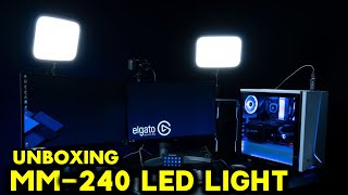 UNBOXING MM240 Professional LED Camera Light RA 95 for Live Photography and Video [upl. by Atnohsal444]