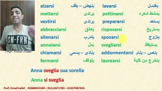 I verbi riflessivi الأفعال المنعكسة في اللغة الإيطالية [upl. by Danialah679]