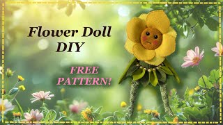 DIY Flower Rag Doll Free Pattern And Full Tutorial With Lisa Pay [upl. by Dickens]