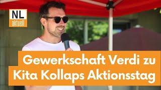 Cottbus  Kita Kollaps Aktionsstag in Brandenburg Redebeitrag von Gewerkschaft Verdi [upl. by Ielhsa]