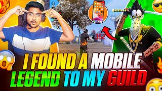 I FOUND A🤯MOBILE LEGEND😎TO MY GUILD  FREE FIRE IN TELUGU  ❤🔥anr freefire [upl. by Wagner]