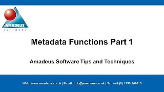 SAS Tip Metadata Functions Part 1 [upl. by Dianemarie886]