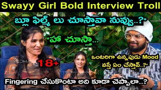 Insta Chukka Swayy Girl Latest Funny Interview Troll Unique Troller [upl. by Lucilia701]