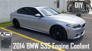 2014 BMW 535d Coolant Refill DIY under 3 min [upl. by Cirdec]