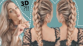 TRESSE 3D  ASTUCE coiffure facile et rapide ❤ Coiffure simple pour tous les jours à faire soi même [upl. by Felipa195]