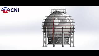 Pressure Spherical Tank Construction and Transport Video Demonstration  CN CO LTD [upl. by Siurtemed]