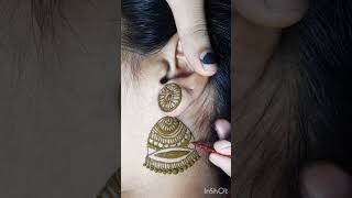 Beautiful mehandi jhumka design unique latest veri Beautiful jhumka viralshorts video 2024 [upl. by Assiralc]