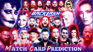 🔮 WWE Backlash 2024 Match Card Prediction [upl. by Philippine429]