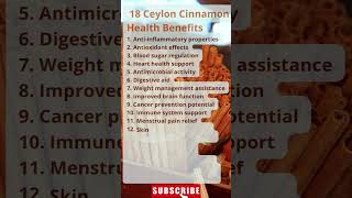 18 ceylon cinnamon health benefits superfoods [upl. by Jepum331]