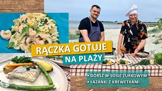 Rączka gotuje dorsz w sosie żurkowym i łazanki z krewetkami [upl. by Ecnatsnok]