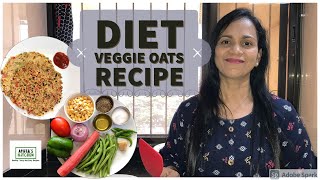 Tasty Oats Recipe  Healthy dietfriendly Vegetable Oats Uttapa [upl. by Voleta]