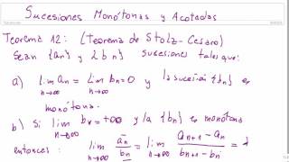 V24 C CII Sucesiones Monótonas y Acotadas Teorema 12 [upl. by Pincus]