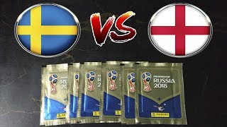 Simulación de partido SUECIA vs INGLATERRA  Album Panini Rusia 2018 [upl. by Laehpar]