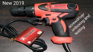 Screwdriver drill Unboxing and testing Video🎥 2019 [upl. by Idnir]