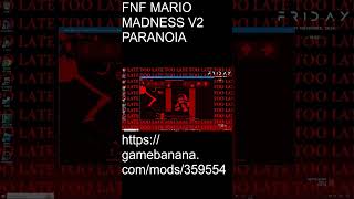 FNF MARIO MADNESS V2 PARANOIA fnf fridaynigthfunkin mario [upl. by Wilbert]