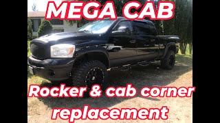 How to replace rocker panels and cab corners on a Dodge Ram mega cab [upl. by Yggam762]