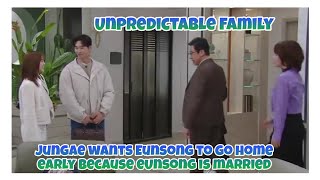 JungAe wants Eunsong to go home early because Unsong is married  Unpredictable Family 우당탕탕 패밀리 [upl. by Weidner868]