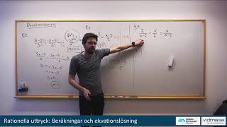 Matematik 3 Rationella uttryck Ekvationslösning [upl. by Wachtel624]